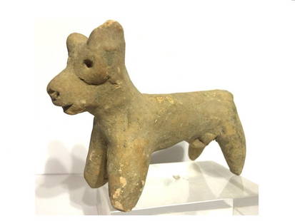 Assyrian -Hittite clay Animal.: Assyrian -Hittite clay Animal , 2nd millennium BC, good condition .Size : 10.5 cm x 6cmProvenance: Ex - Private UK collection .