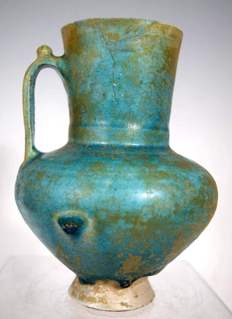 Persian Islamic Gurgon Pitcher.: Persian Islamic Gurgon Pitcher,12th century Persian Islamic Gurgaon Pitcher.Condition : repaired , Size : 17 cm x 12 cm ,Provenance: Ex-collection of H. Medill Sarkisian (1909-1993), Denver, Colorado