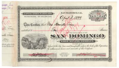 SAN DOMINGO GOLD MINING STOCK