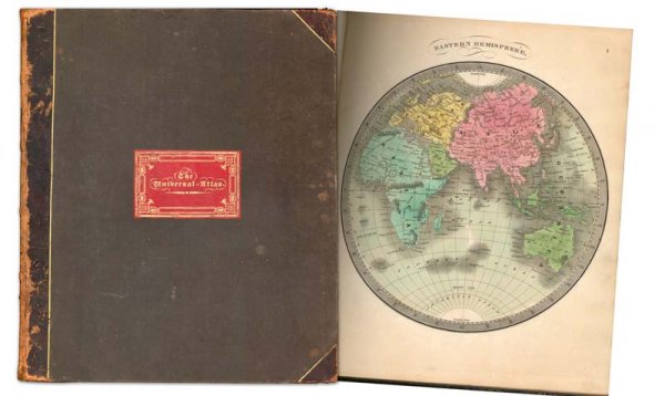 1842 EDITION OF GREENLEAF'S ATLAS: A New Universal Atlas Comprising Separate Maps of All the Principal Empires, Kingdoms & States Throughout the World: and Forming a Distinct Atlas of the United States by Jeremiah Greenleaf. Printed by