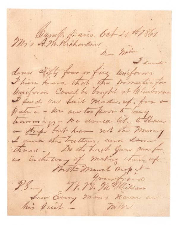 RAILROAD PRESIDENT ROBERT SCHENCK ALS: ROBERT C. SCHENCK (1809 - 1890) Union Major General, US Congressman. 1856, December. New York. ALS. 2 pages. 7 ¾" x 10". As president of the Western Air Line R. R. Co., Schenk writes a lengthy letter
