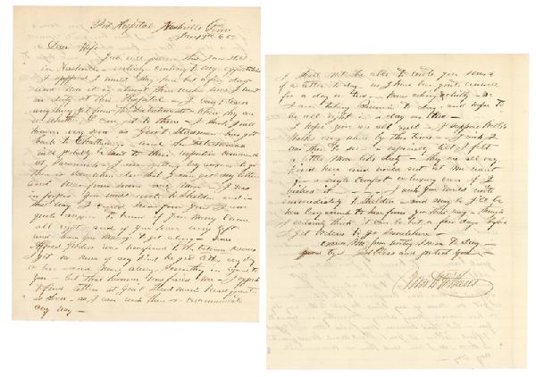 … Genl Steedman Has Got Back To Chattanooga And T: [CIVIL WAR SURGEON LETTER] WILLIAM HARRISON GITHENS (1827-1904) Surgeon in the Union army during the American Civil War. At the outset of the war, Githens enlisted as an Orderly Sergeant in the 16th I