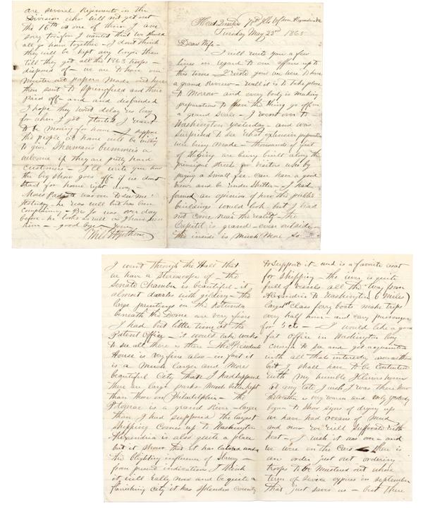 Union Surgeon William Githens Describes The Splend: [CIVIL WAR SURGEON LETTER] WILLIAM HARRISON GITHENS (1827-1904) Surgeon in the Union army during the American Civil War. At the outset of the war, Githens enlisted as an Orderly Sergeant in the 16th I