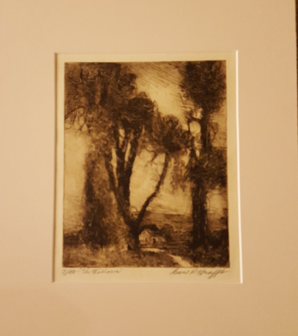 CARL KRAFFT Signed Etching The Willows (1 of 5)