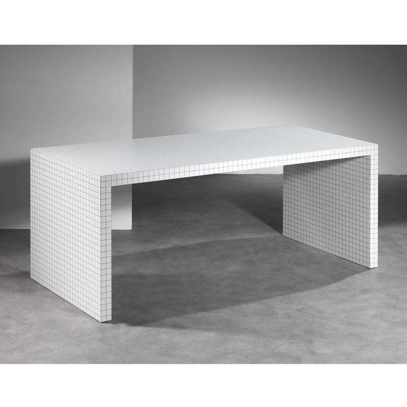 Superstudio «QUADERNA» DESK, LAMINATED WOOD STRUCTURE SCRIVANIA QUADERNA: Superstudio Â«QUADERNAÂ» DESK, LAMINATED WOOD STRUCTURE SCRIVANIA QUADERNA in legno, laminato plastico Produzione Zanotta, Italia, 1990 circa cm 75x80,5x180 Bibliografia di confronto Domus 517, 12