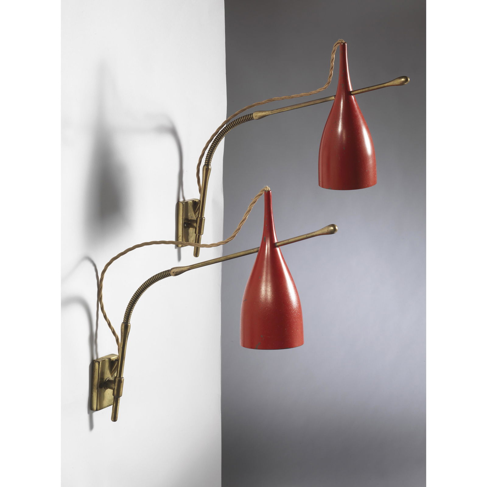 Angelo Lelii  (Ancona, 1915 - Monza, 1979)     A PAIR OF LUCINELLE APPLIQUE (1 of 2)