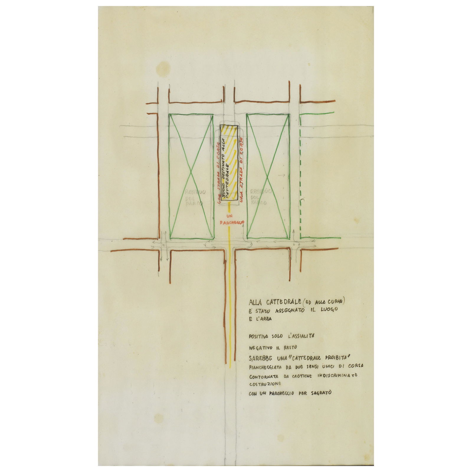 <br>Gio Ponti<br>(Milano, 1891 - 1979)<br><br>PROJECT OF THE TARANTO CATHEDRAL (1 of 1)