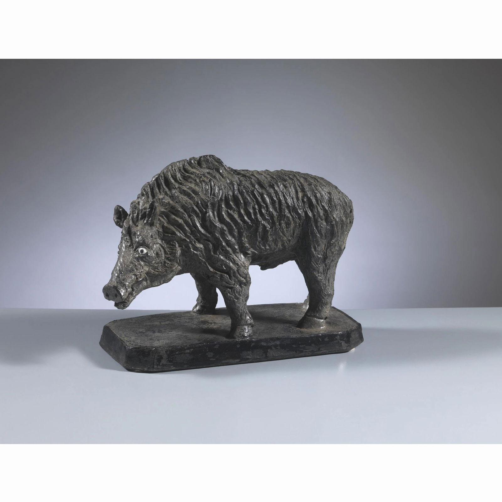 Federico Melis CERAMIC SCULPTURE: Federico Melis (Bosa, 1891 - Urbania, 1969) CERAMIC SCULPTURE SCULTURA in ceramica Datato, firmato e iscritto sul fondo Produzione Italia, 1950 cm H21xL27xP13