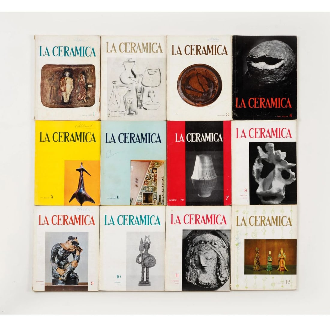 12 VOLUMES OF THE  MAGAZINE «LA CERAMICA» 1961 (1 of 1)