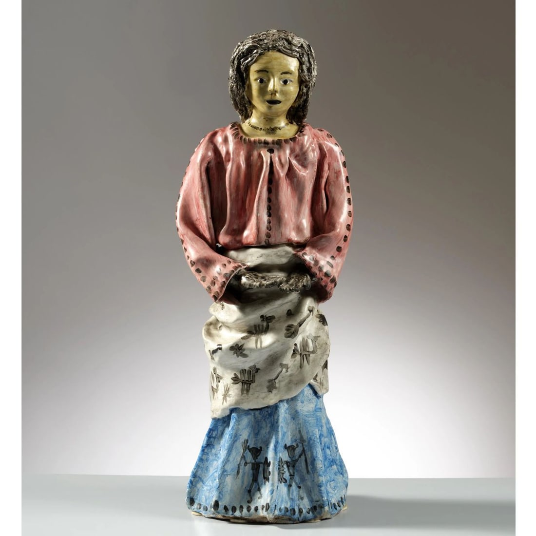 Federico Melis CERAMIC SCULPTURE: Federico Melis (Bosa, 1891 - Urbania, 1969) CERAMIC SCULPTURE SCULTURA in ceramica firmato e datato sul fondo Produzione Italia, 1951 cm H57xL23xP15