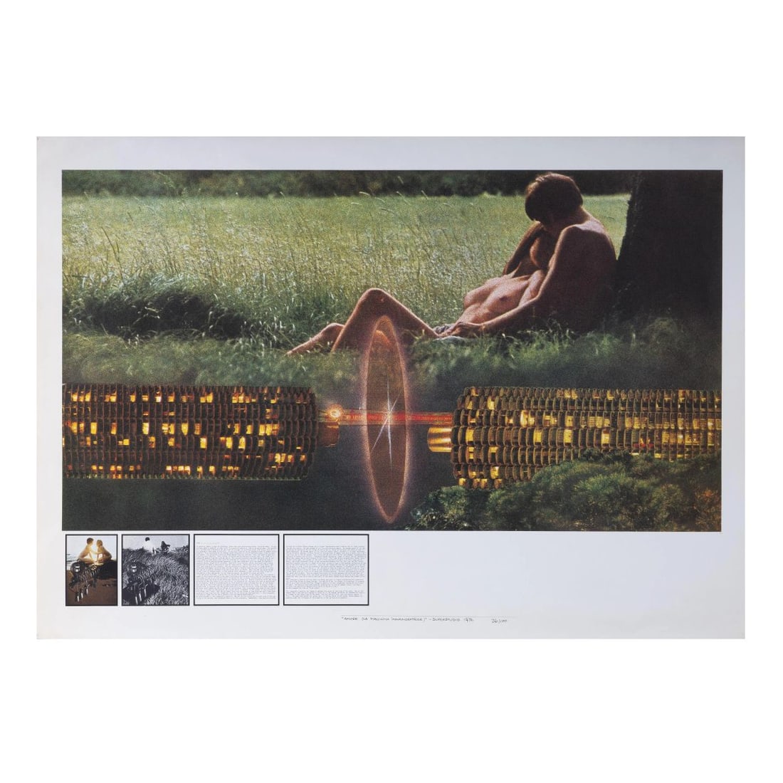 Superstudio: Superstudio «AMORE (LA MACCHINA INNAMORATRICE)» LITHOGRAPH ON PAPER, EXEMPLAR 26/100 AMORE (LA MACCHINA INNAMORATRICE) litografia su carta, esemplare 26/100 Edizione