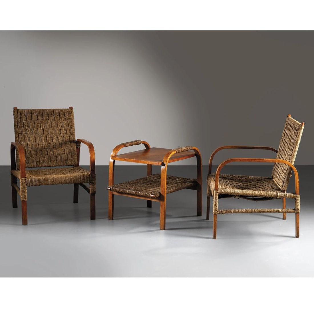 TWO ARMCHAIRS AND A LOW TABLE (1 of 1)
