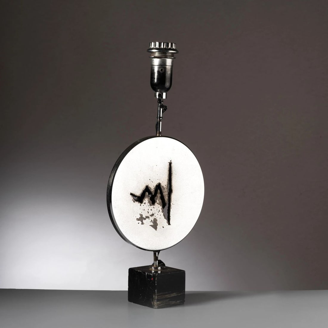 Banci: Banci METAL TABLE LAMP LAMPADA DA TAVOLO in metallo Produzione Banci, Italia, 1970 circa cm H45xL20xP8