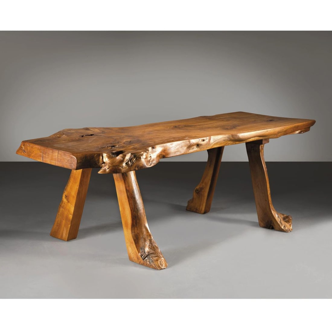 TAVOLO: TAVOLO in radica Produzione Italia, 1970 circa cm H72xL210xP83 RADICA TABLE 