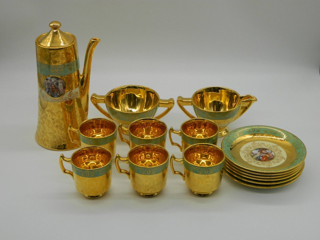 Lemieux China 24k Gold Hand Painted Tea Service Jun 11 16 Antique 2 Modern In Mo Lemieux China 24k Gold Hand Painted Tea Service Jun 11 16 Antique 2 Modern In Mo