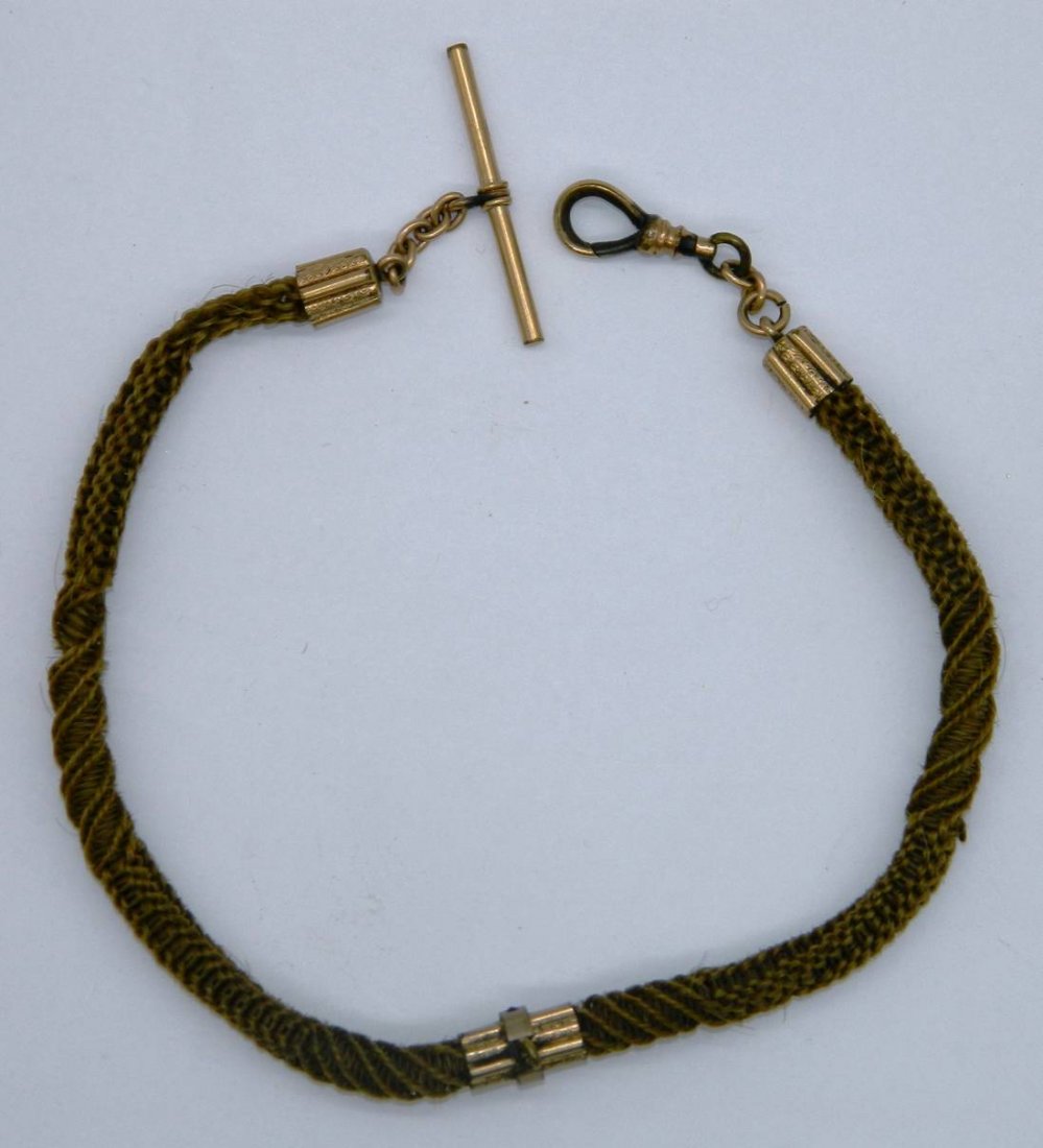 Remarkable Victorian Mourning Jeweled Gold Watch Fob (1 of 10)