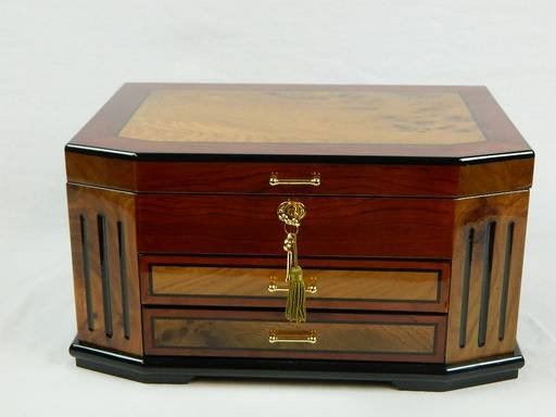 Constantine Jewelry Box, Chest, Two Tone Cherry (1 of 9)