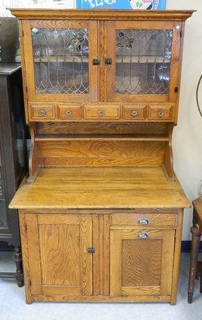 Beautiful Early 20th Century Golden Oak Hoosier Cabinet (1 of 1)