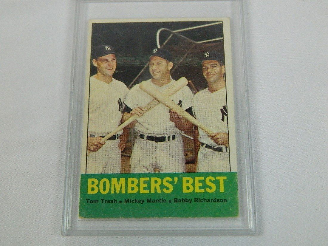 63 Topps Bombers Best Tresh Mantle Richardson (1 of 6)