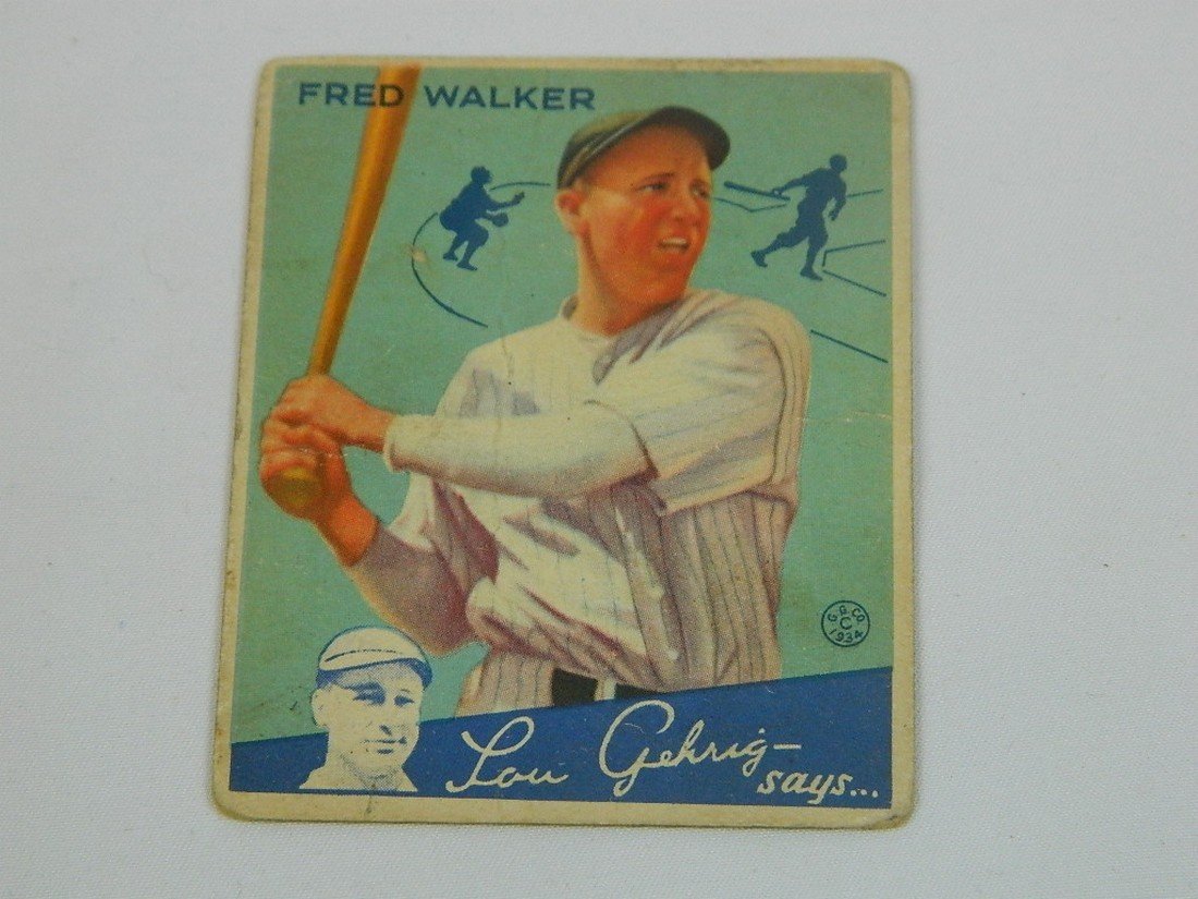 1934 Goudey Gum Co #39 Fred "Dixie" Walker: 1934 G Notable Achievements 5-time NL All-Star (1943-1947) NL Batting Average Leader (1944) AL Triples Leader (1937) NL RBI Leader (1945) 100 RBI Seasons: 2 (1945 & 1946) 100 Runs Scored Seasons: 2 (1