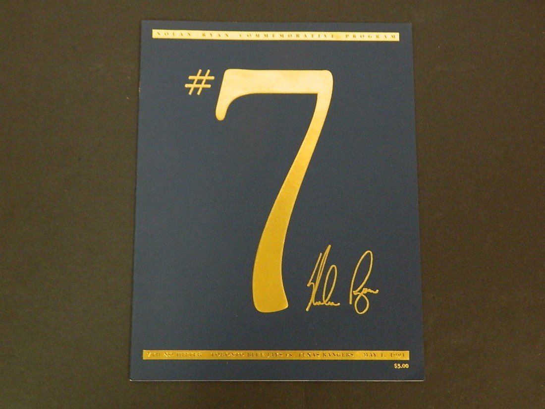 Nolan Ryan  7th Career No-Hitter Program (1 of 8)