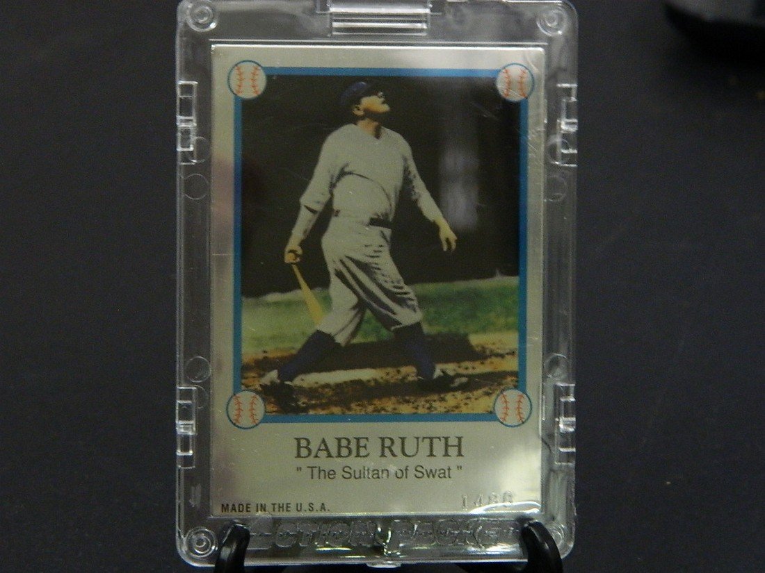 1994 Family of Babe Ruth Card: 1994 Family of Babe Ruth Card containing all of the Babe's stats and reads at the bottom TM / 1994 Family of Babe Ruth and the Babe Ruth League under license authorized by Curtis Mgt. there were only