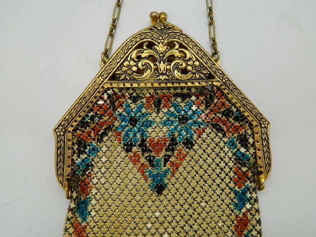 1920's Art Deco Mandalian Mesh Hand Enameled Clutch (1 of 8)