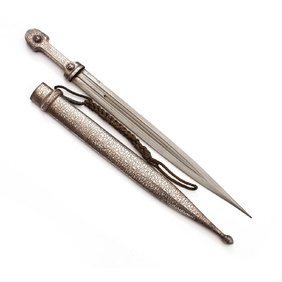 Indo-Persian Silver Inlaid Damascened Steel Stirrups - 19th Century Indo-Persian Silver Inlaid Damascened Steel Stirrups - 19th Century