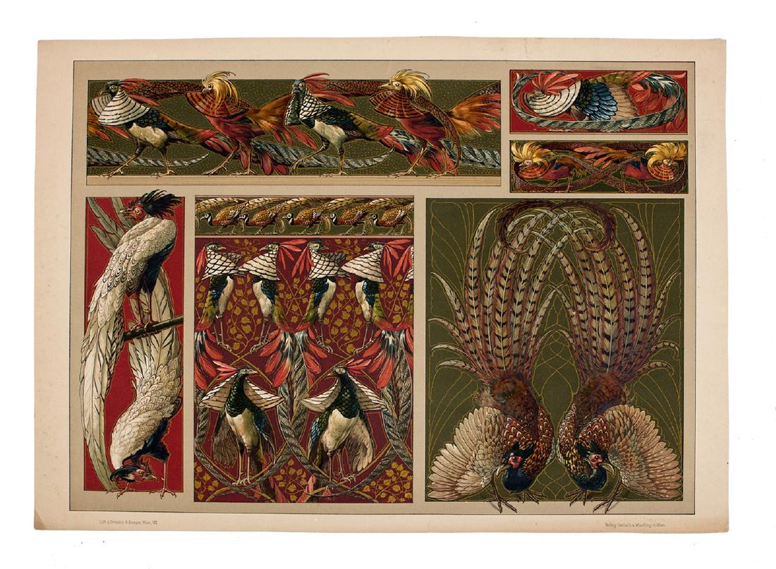 ANTON SEDER ART NOUVEAU LITHOGRAPH PRINT (1 of 1)