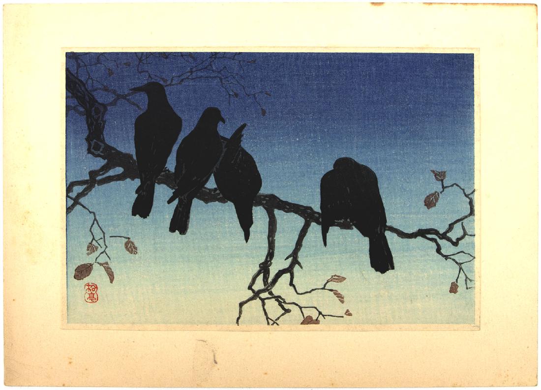 A SET OF FOUR JAPANESE SMALL PRINTS (1 of 5)