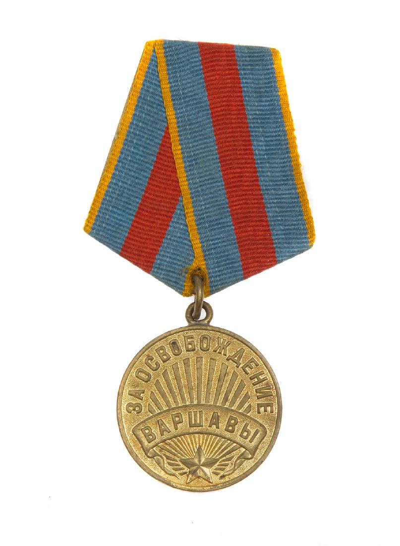 SOVIET MEDAL FOR THE LIBERATION OF WARSAW: Soviet medal for the liberation of Warsaw