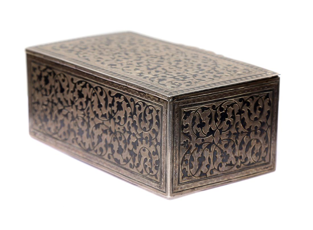 LARGE IMPERIAL RUSSIAN GILT SILVER CIGAR BOX (1 of 5)