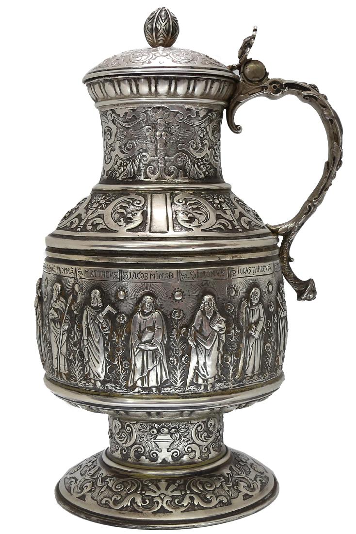 GERMAN SILVER JAR 12 APOSTLES (1 of 6)