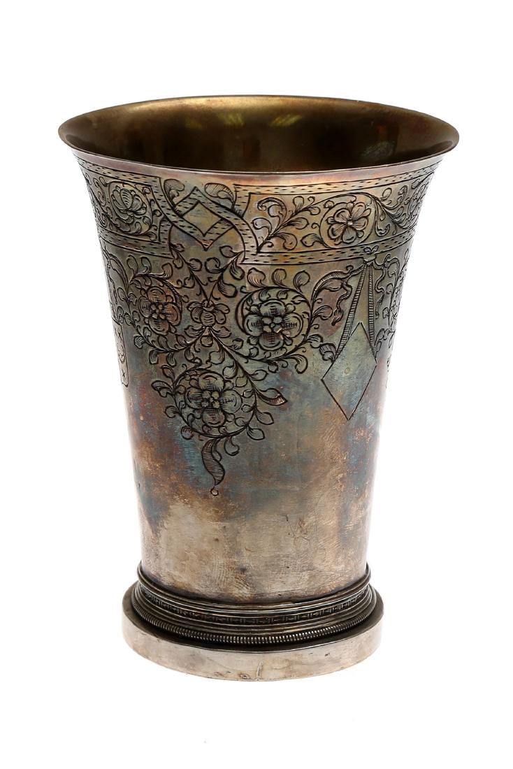 DUTCH SILVER BEAKER, 19TH CEN. (1 of 4)