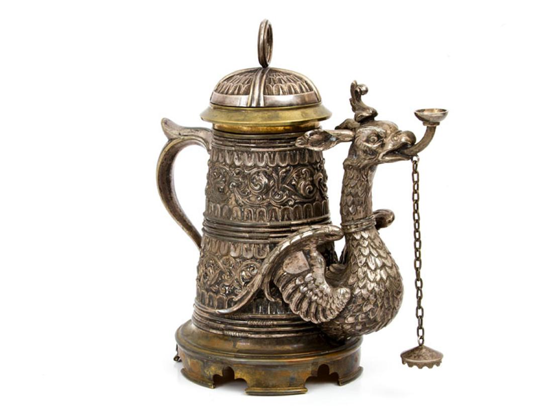 LARGE AUSTRIAN PUNCH MUG, 19TH C. (1 of 8)