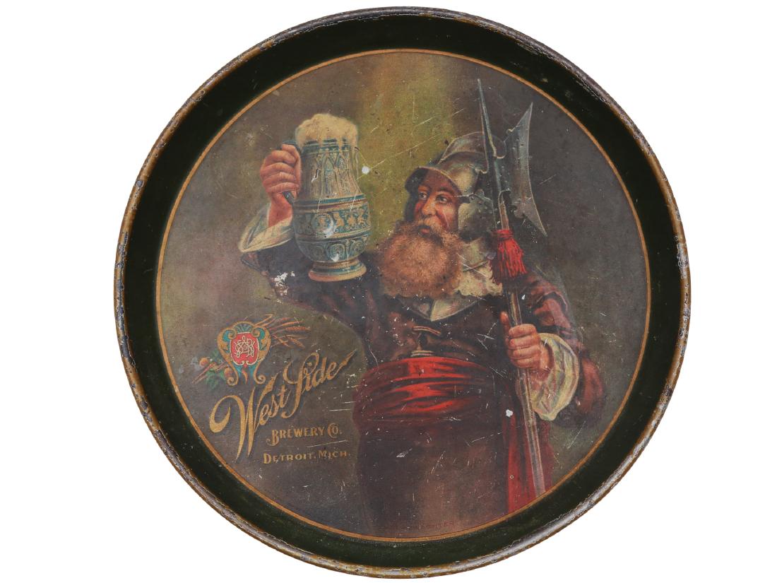 WEST SIDE BREWERY DETROIT PRE-PROHIBITION ADV TRAY (1 of 2)
