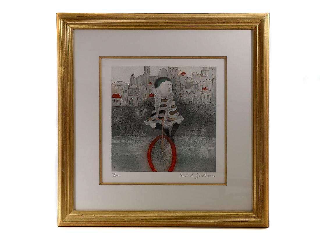 WATER COLOR BY BOULANGER CIRCUS BOY ON UNICYCLE (1 of 3)