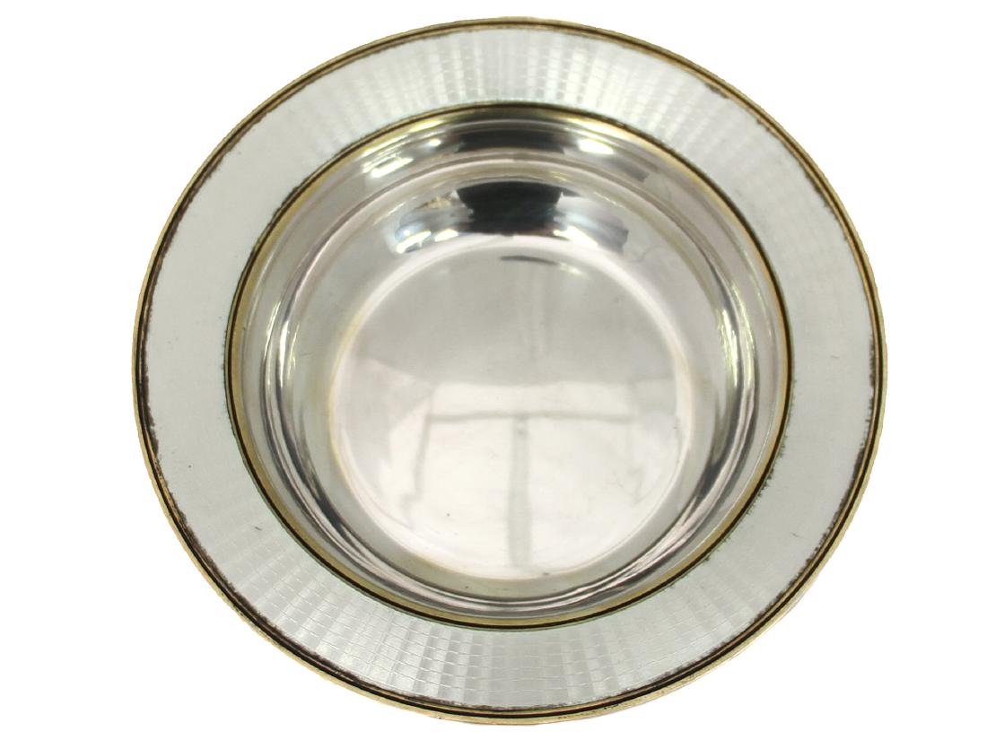 AUSTRIAN STERLING SILVER GUILLOCHE ENAMEL BOWL (1 of 4)