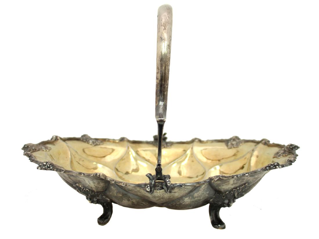 LARGE IMPERIAL RUSSIAN GILT SILVER CANDY BASKET (1 of 6)