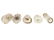 A LONDON GOLD LIDDED PERFUME BOTTLE SET BY ASPREY - 5