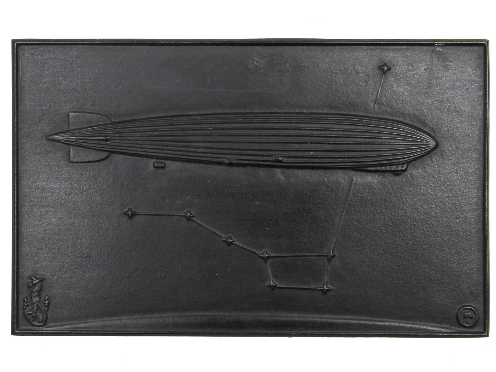 GERMAN ZEPPELIN COMMEMORATIVE 1929 PLAQUE (1 of 3)