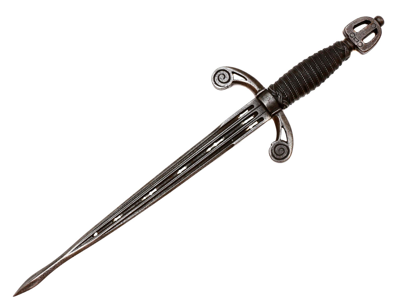 A EUROPEAN DAGGER WITH PIERCED BLADE (1 of 6)