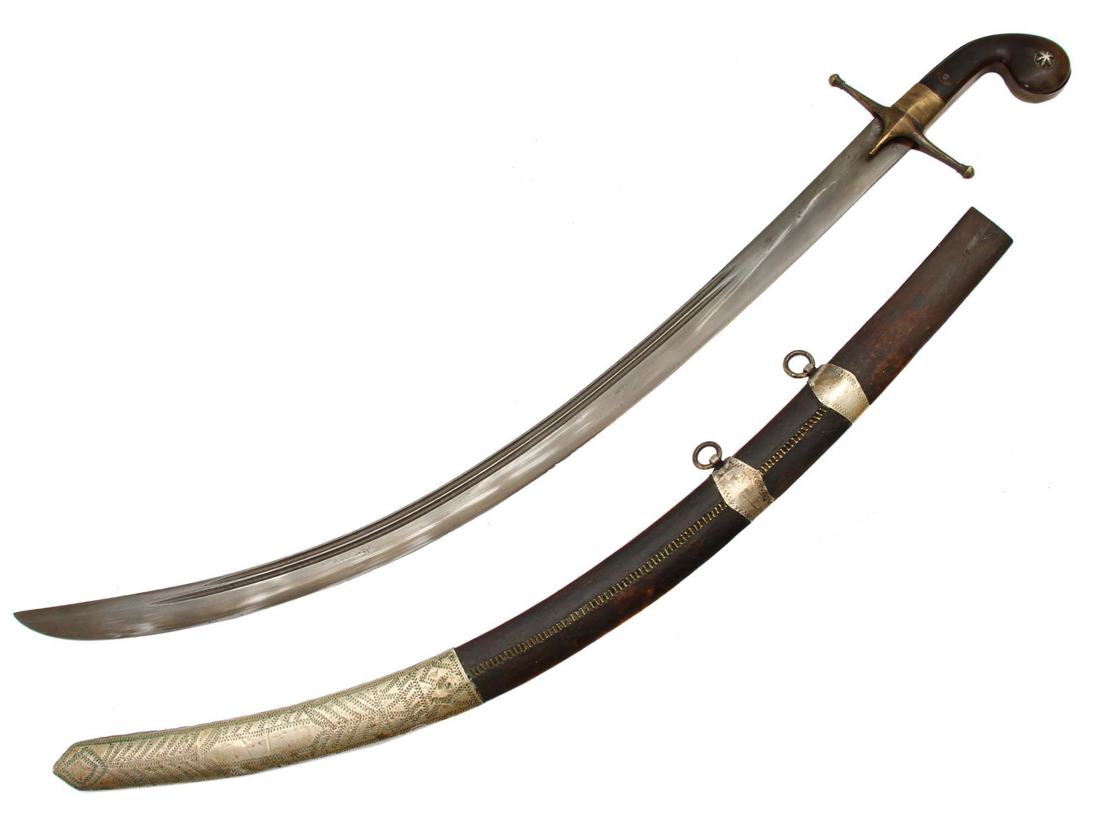 OTTOMAN TURKISH SHAMSHIR SWORD DAMASCUS BLADE (1 of 7)