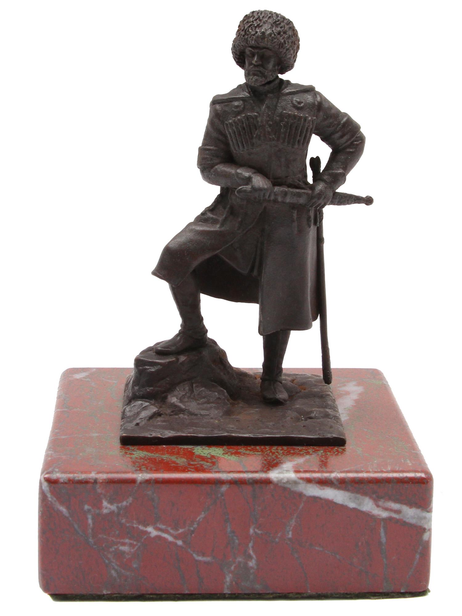 A RUSSIAN BRONZE STATUE OF CHECHEN WARRIOR SHAMIL (1 of 4)