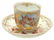 A GERMAN KPM CUP AND SAUCER WITH CHERUBS, 19 CEN. - 2