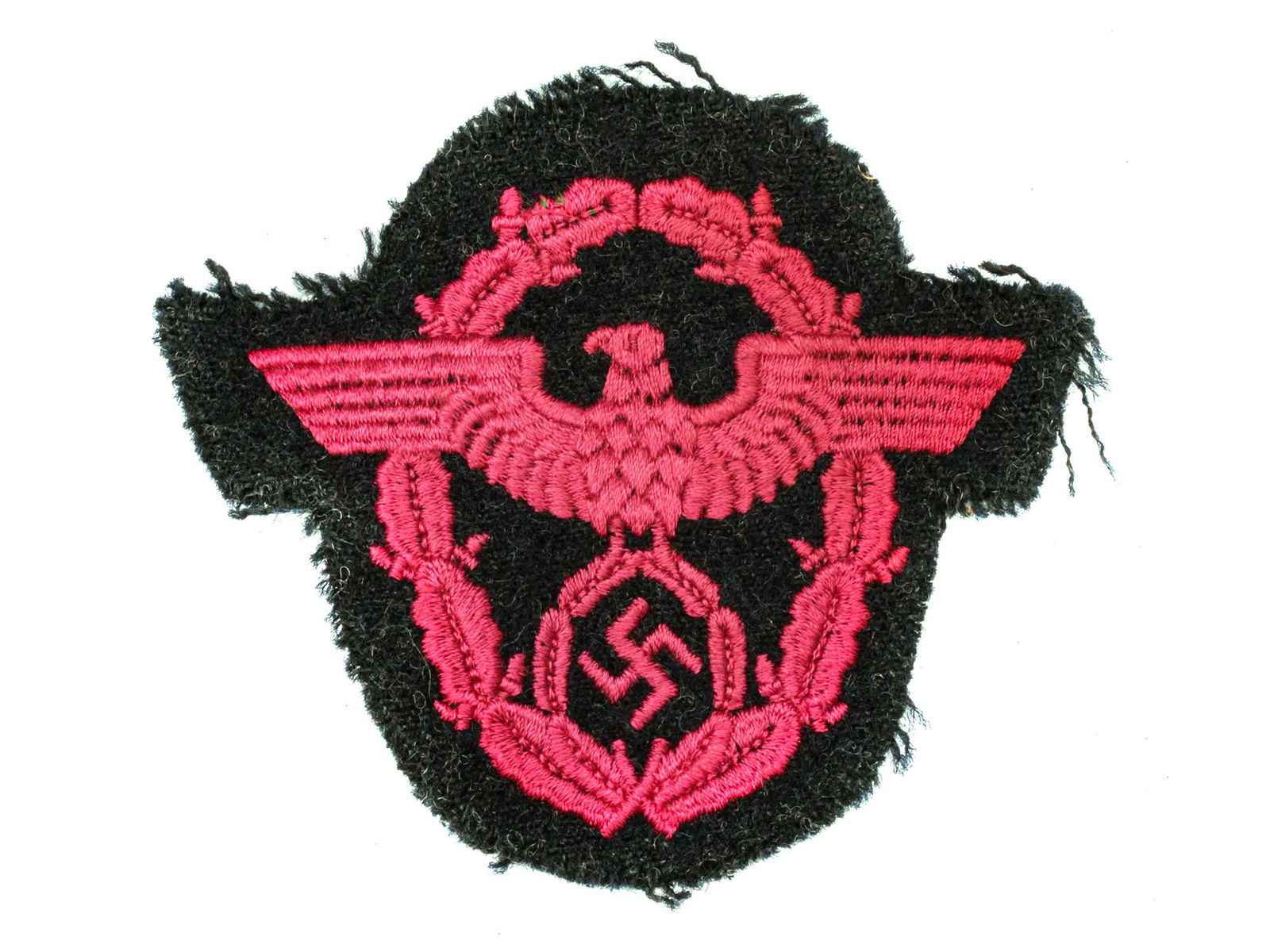 A GERMAN WWII FIRE DEPARTMENT POLICE SLEEVE PATCH (1 of 2)