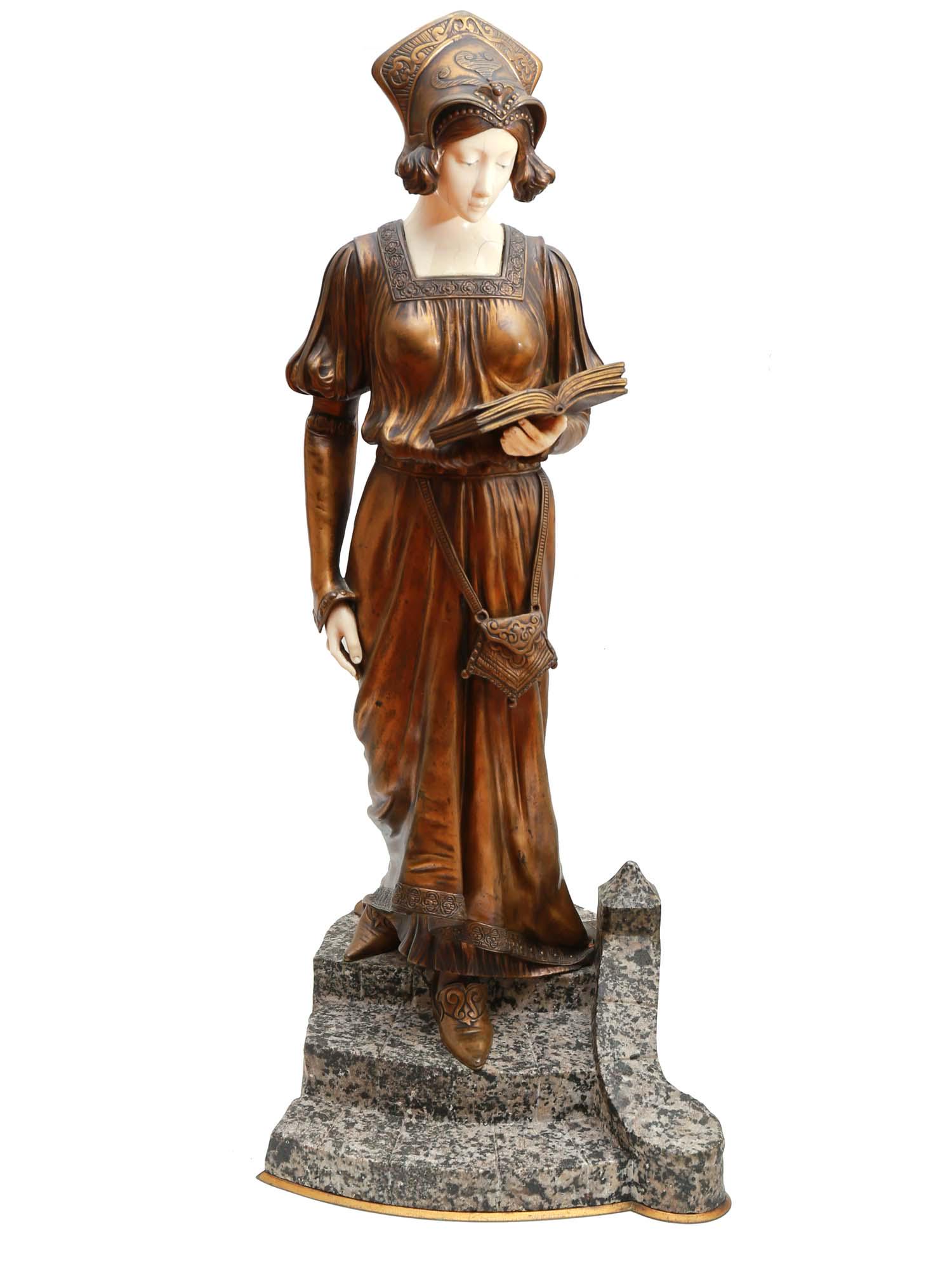 A D. WATRIN ART DECO BRONZE GILT SCULPTURE, PARIS (1 of 3)