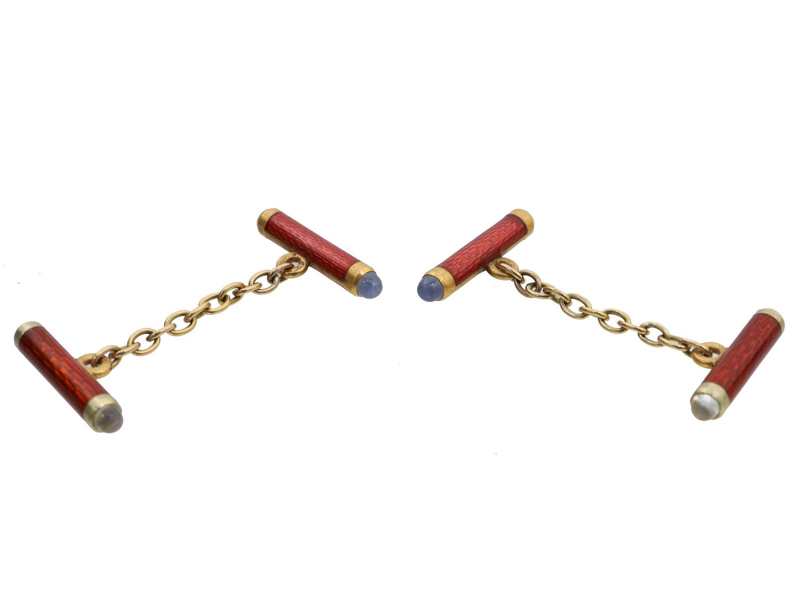 A PAIR OF ANTIQUE RUSSIAN 14K GOLD CUFFLINKS (1 of 3)