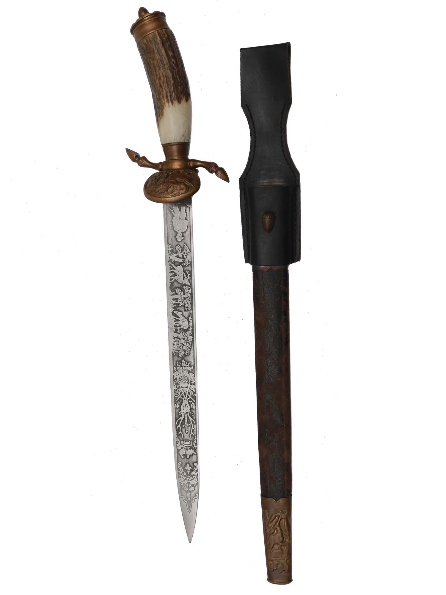 GERMAN HUNTING DAGGER HIRSCHFANGER (1 of 8)