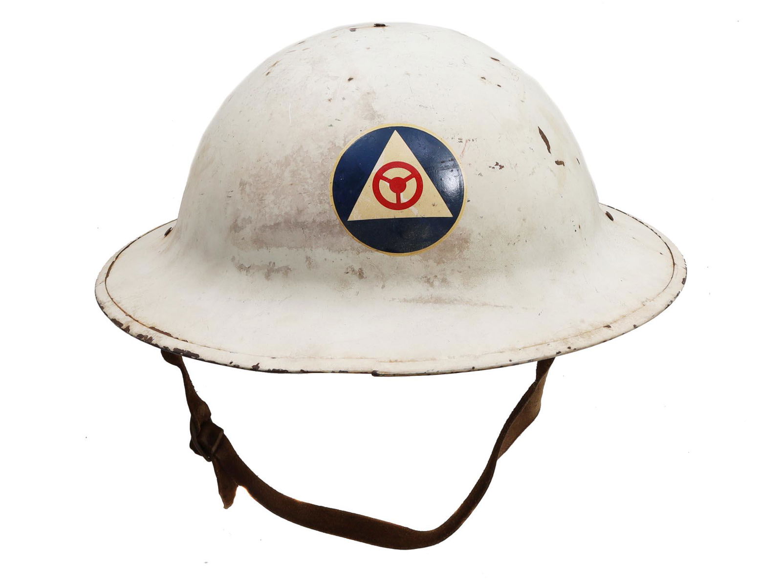 WW2 US CIVIL DEFENCE DRIVERS UNIT HELMET (1 of 4)